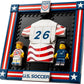 LEGO Editions 2026 U.S. Soccer National Team Jersey Set #43033 - 167 Pieces, Customizable Framed Jersey Display with 2 Minifigures | Ages 10+ | World
