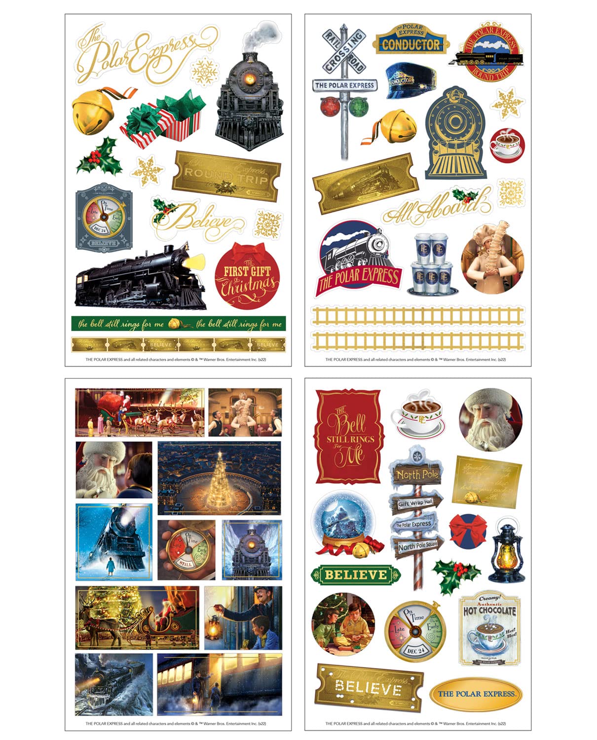 Paper House Productions Polar Express Sticker Multipack (Pack of 3)