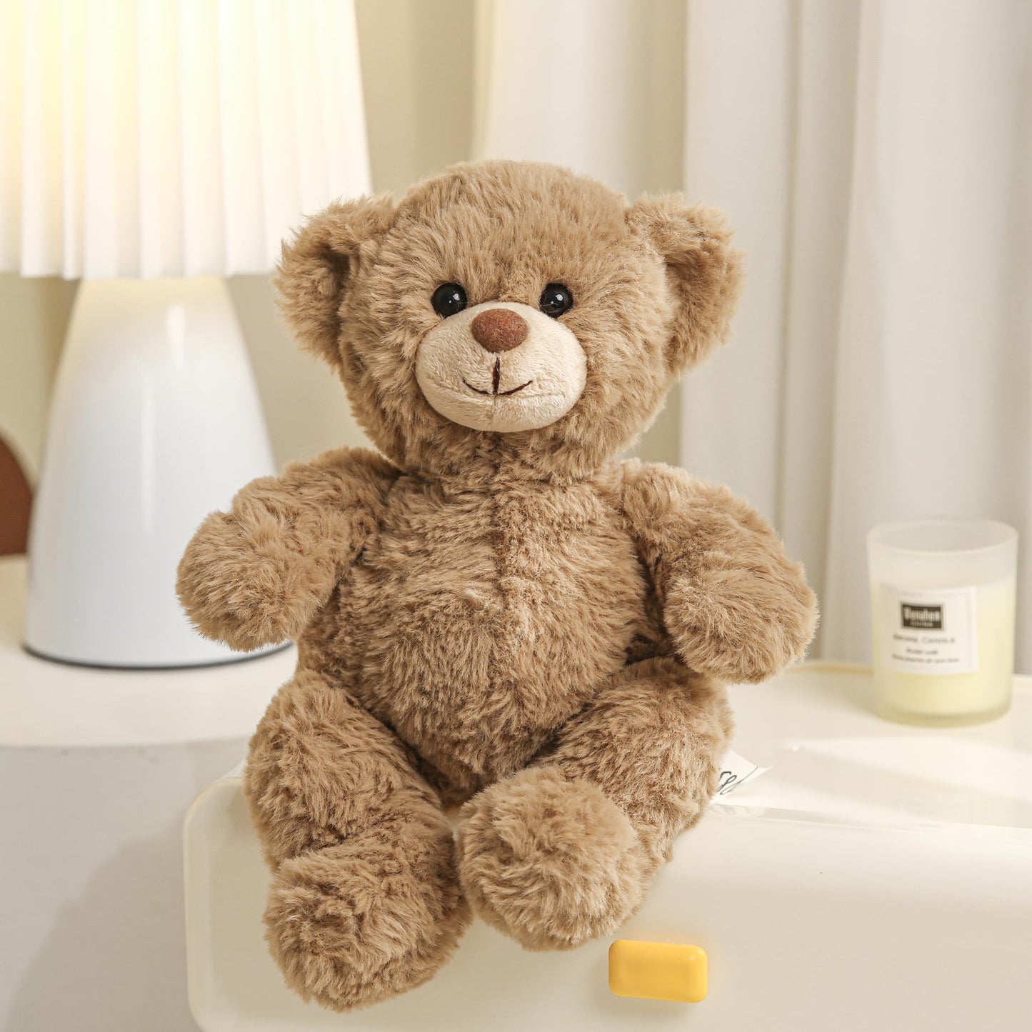 Plushland Classic Teddy Bear Stuffed Animal Plush Toys, Small Brown Plush Bear - Home Party Plushies Decoration, for Kids and Adults - 10 Inches