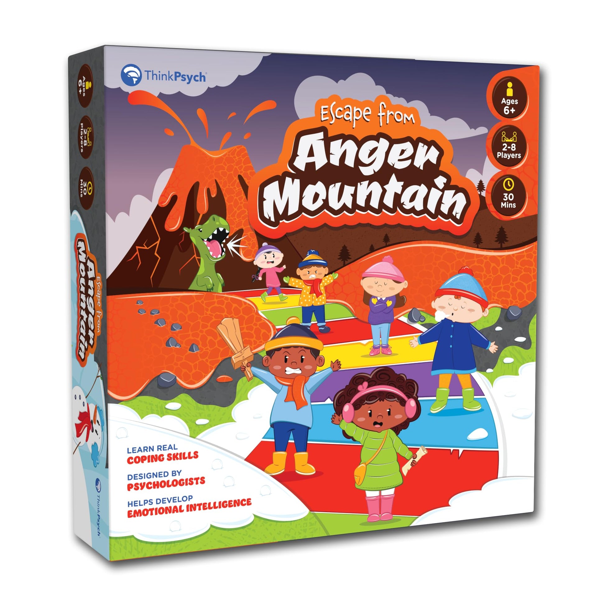 Escape from Anger Mountain Board Game | Anger Management Game for Kids Ages 6+ | Coping Skills and Emotional Regulation | Therapy Game for Kids | 2-8