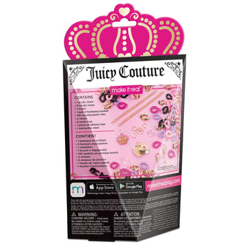 Make It Real Juicy Couture: Chic Links - 211 pcs, DIY Jewelry Kit, Design & Create Signature Jewelry, Customizable Locket, Tweens, Girls & Kids Ages