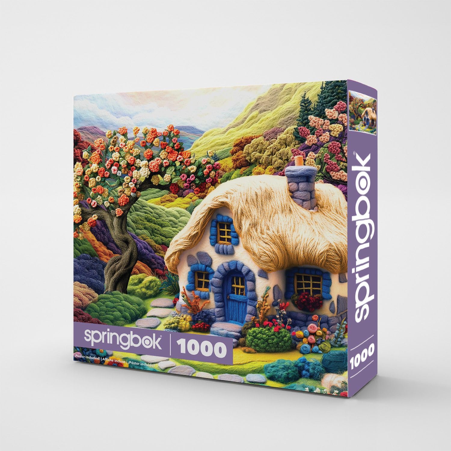 Springbok Enchanted Cottage Garden 1000 Piece Jigsaw Puzzle for Adults & Family - Poster Now Included - Floral Garden Art, Cozy Cottage Scene - Unique