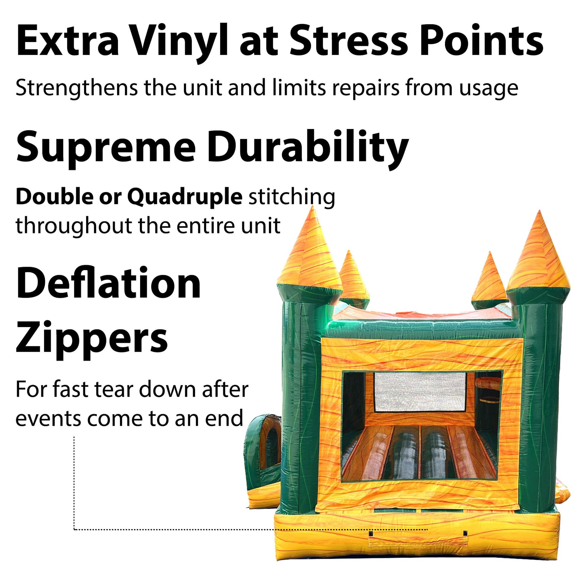 TentandTable Commercial Inflatable Bounce House Yellow Marble Modular
