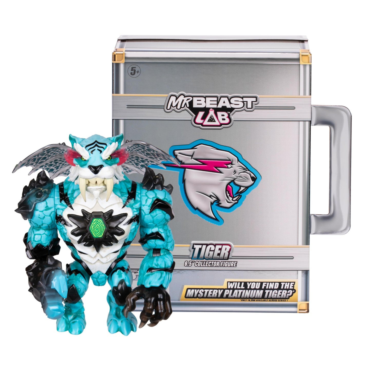 MrBeast Lab Apex Beast Tiger Collector Figure, 6.25-Inch