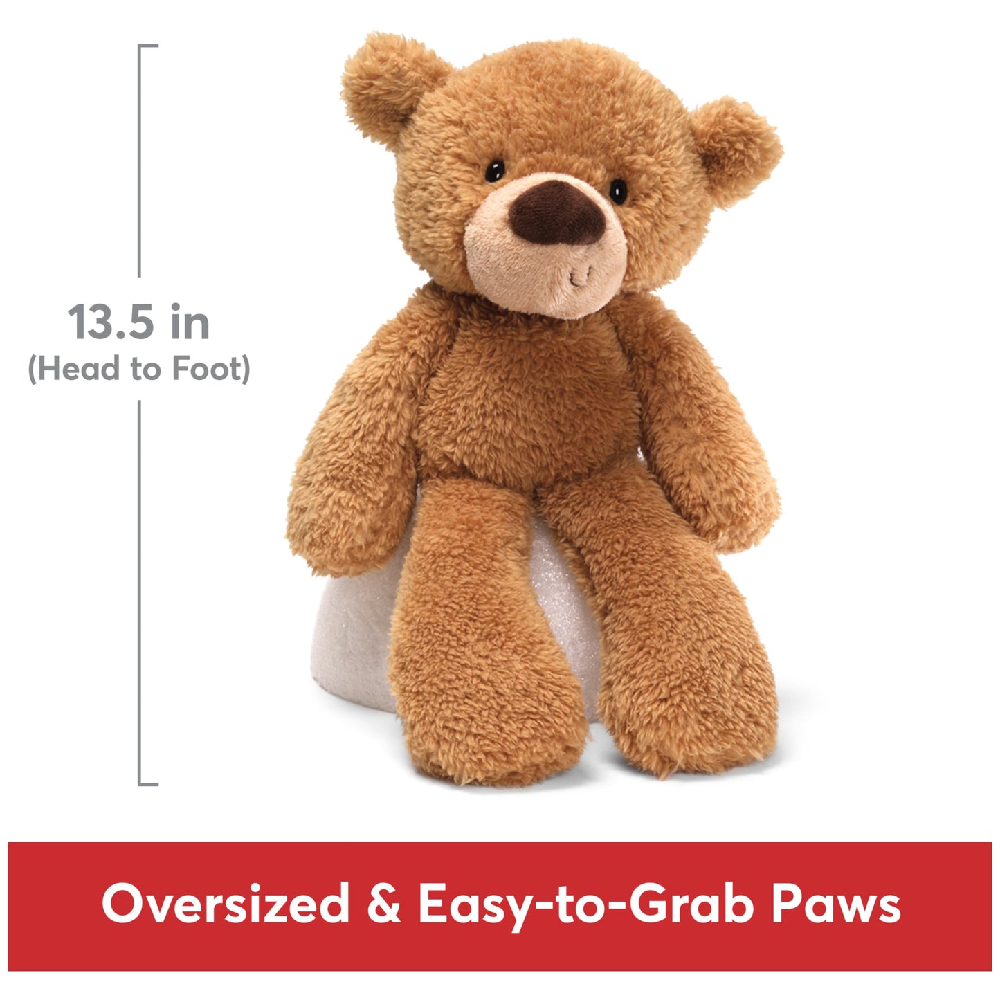 GUND Fuzzy Teddy Bear, Premium Stuffed Animal for Ages 1 and Up, Beige, 13.5”