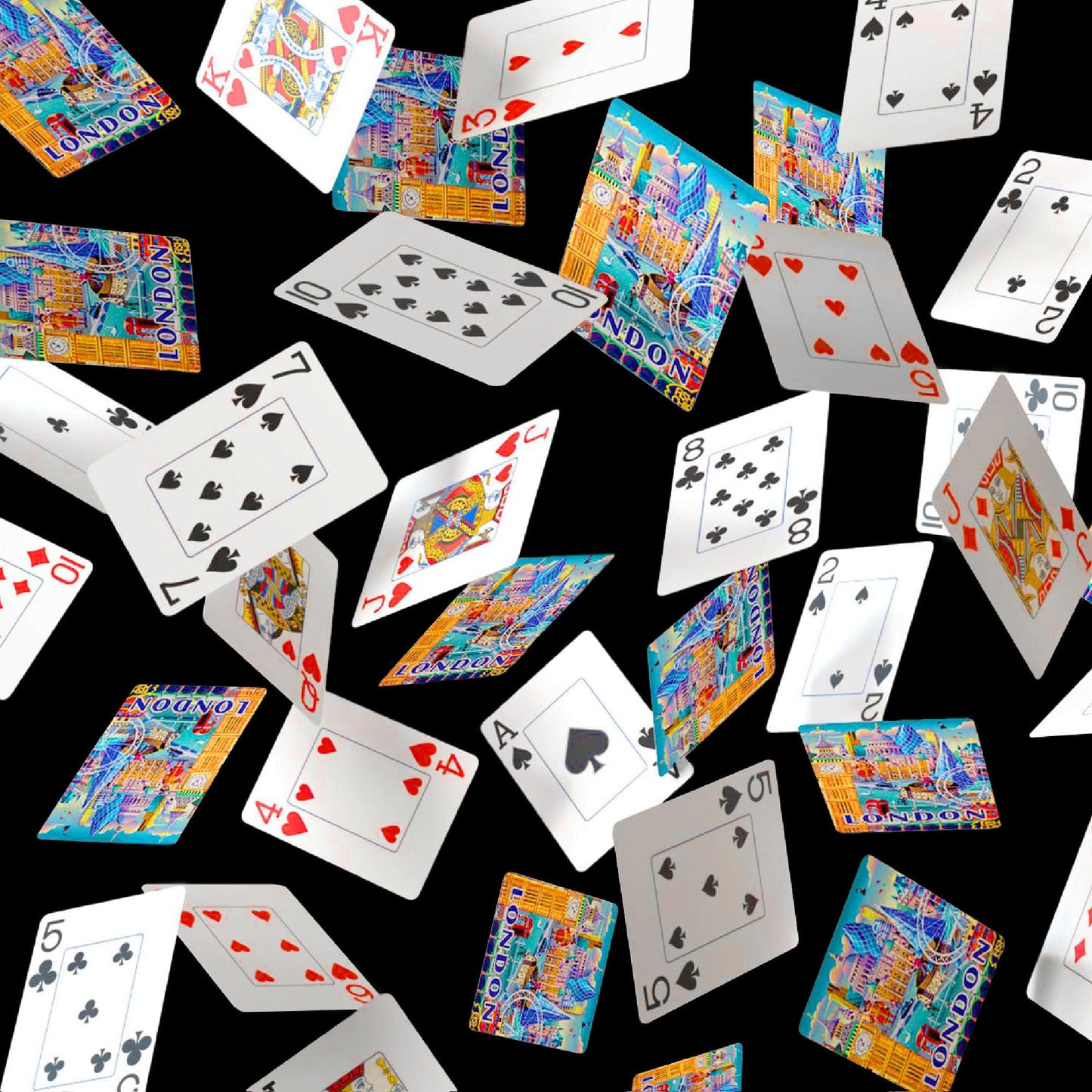 Boardwalk Puzzles Premium Featherlight Unique Playing Cards, Fun Themed Deck for Home and Travel | London