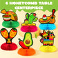 JOYIN 6 PCs Cinco De Mayo Fiesta Honeycomb Table Centerpiece 8.5” Party Decoration for Fun Fiesta Taco Party Supplies, Luau Event Photo Props, Mexican