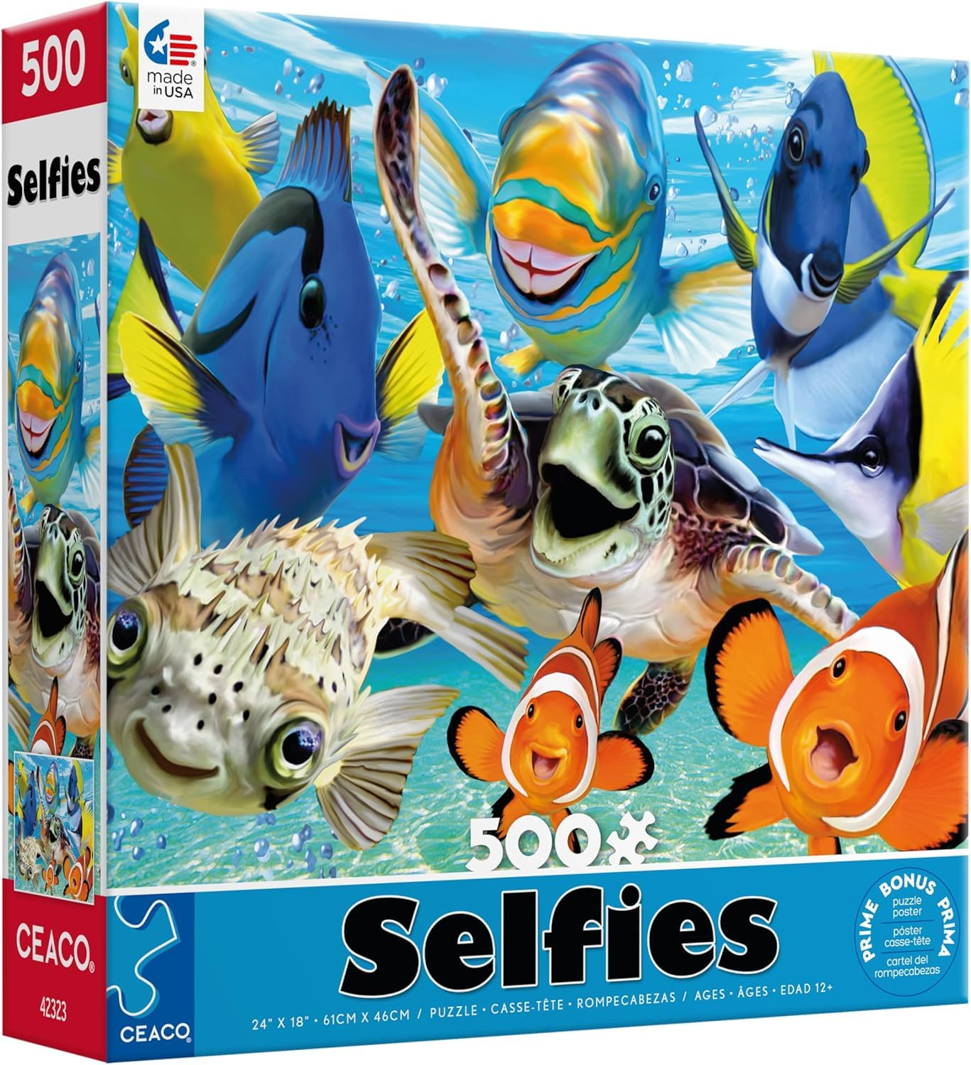 Ceaco - Selfies Undersea - Ocean - 500 Piece Jigsaw Puzzle for Adults