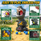 Dinosaur Shooting Toys for Kids 3-5 5-7, Moving T-Rex Target Shooting Game with 2 Air Pump Launchers, 48 Foam Balls, Interactive Competition Game