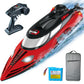 REV-UP 18.5" Remote Control Boat for Adults, 21+ MPH Fast RC Boats for Kids, High Speed Electric Mini Jet Toy for Pool and Lake, Self-Righting
