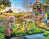 White Mountain 500 Piece Jigsaw Puzzle Country Barn Fall, Windmill Farm