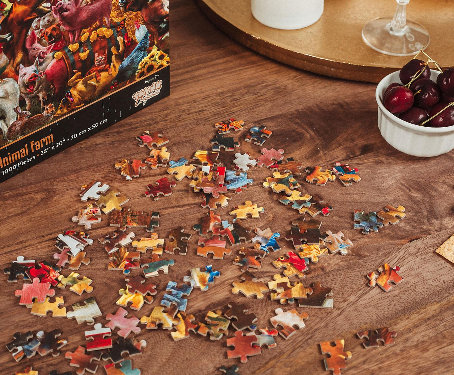 Animal Farm Barnyard 1000 Piece Jigsaw Puzzle for Adults and Kids | Arts and Crafts Project, Interactive Brain Teaser Board, Educational Toys & Games