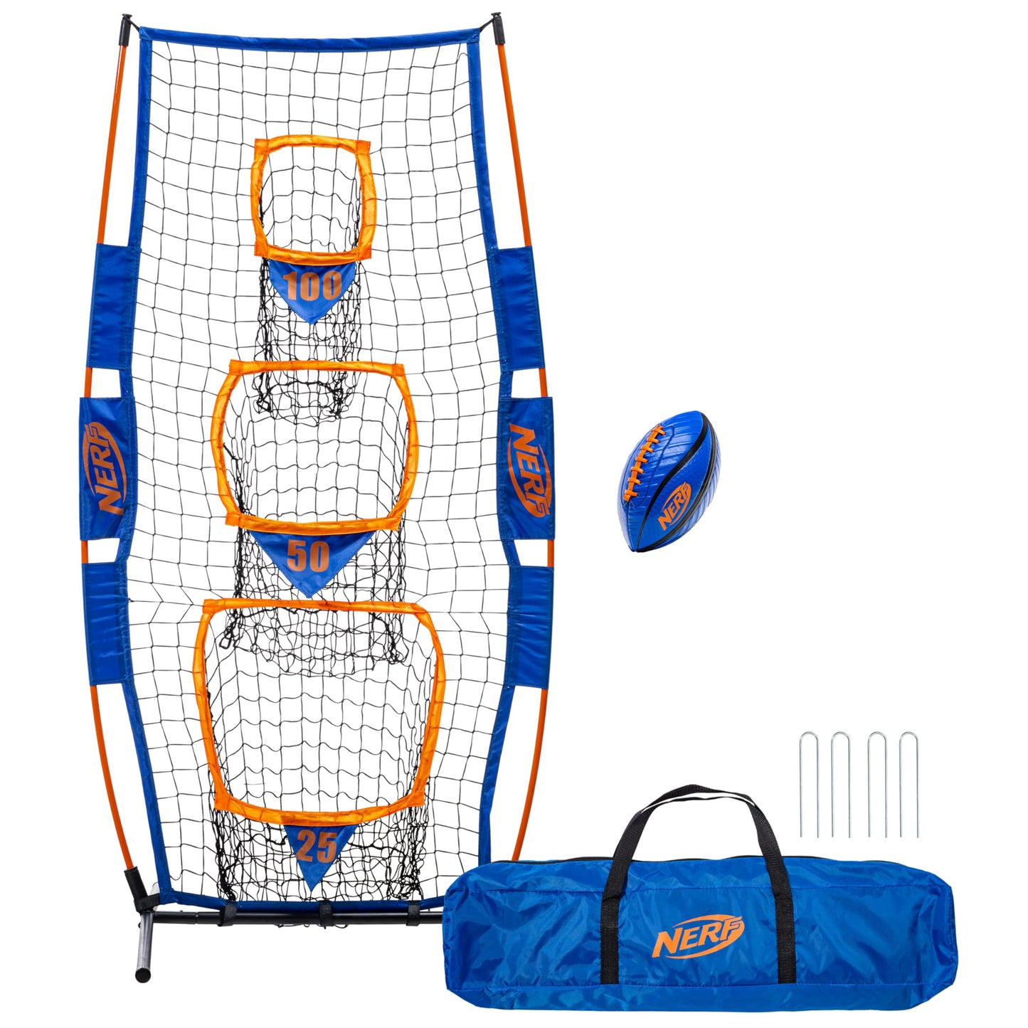 Franklin Sports Nerf Pro Pass Football Passing Target Toss Net