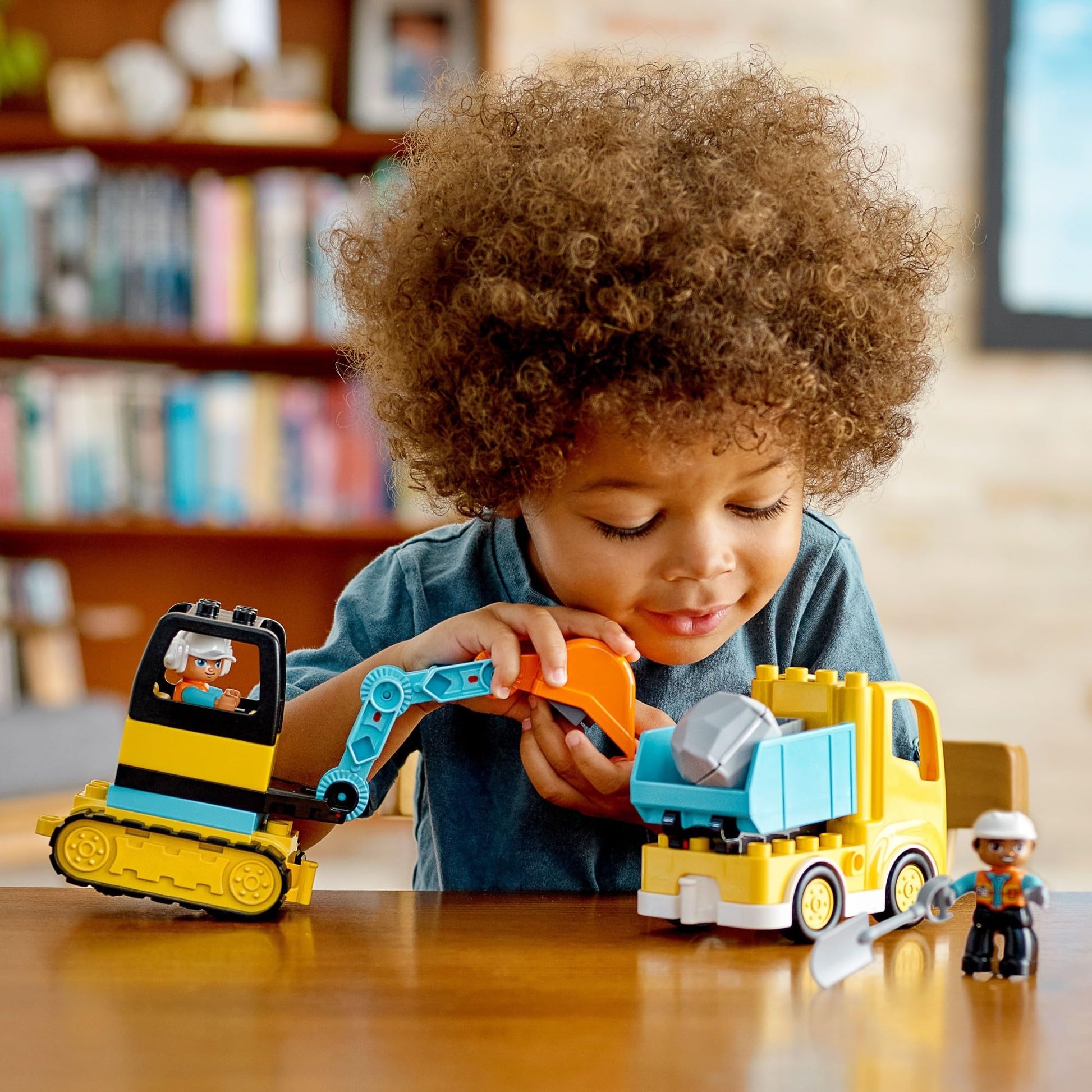 LEGO DUPLO Town Truck & Tracked Excavator Construction Vehicle 10931 Toy for Toddlers 2-4 Years Old Girls & Boys, Fine Motor Skills Development and