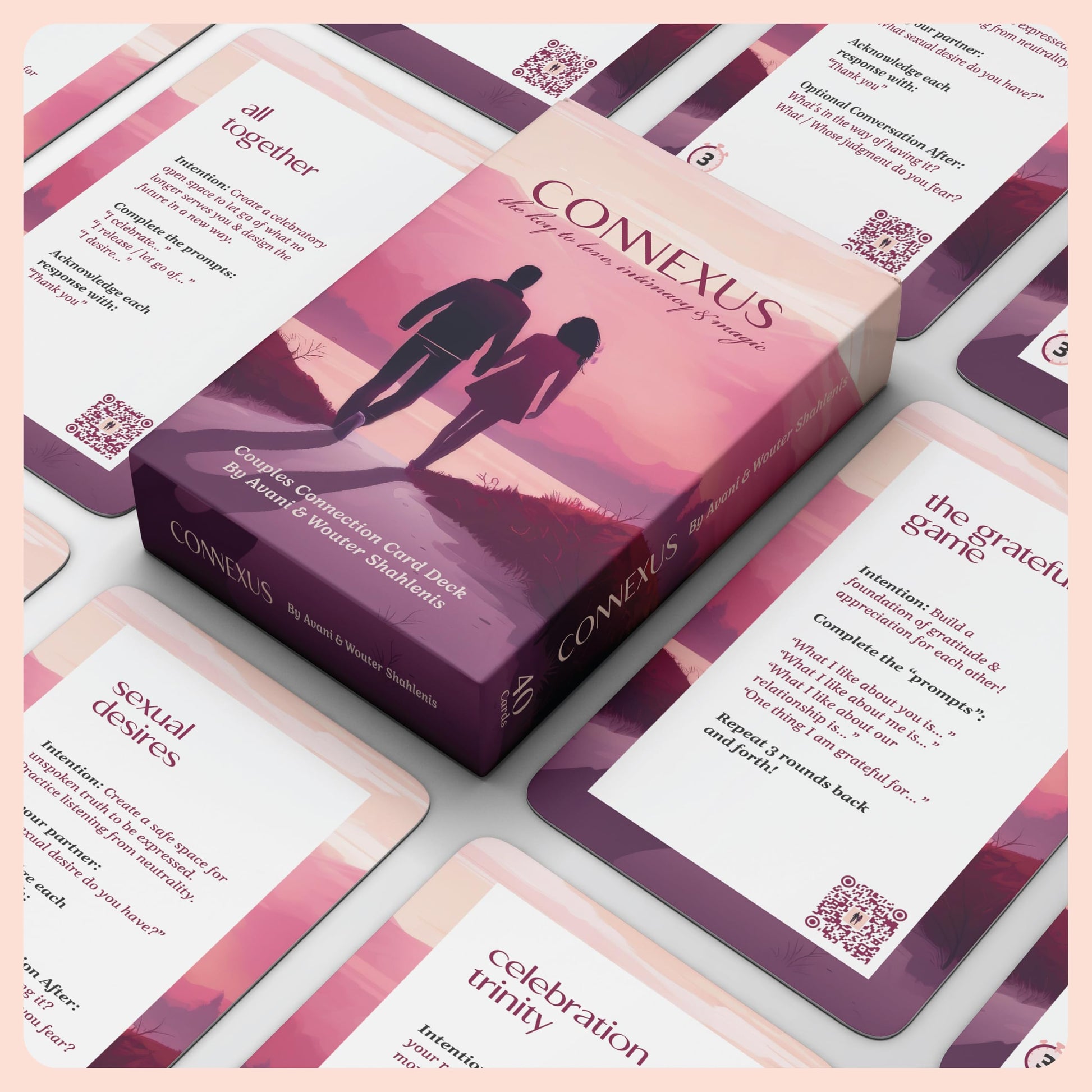 Connexus Couples Card Deck - 40 Conversation Starters + Live Challenge - Relationship Game for Adults, Romantic Date Night Game, Anniversary & Wedding