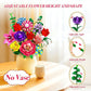 Rongmeiz Flower Bouquet Building Set, 1020 PCS Botanical Collection Building Block Toy, Rose Flowers Plant Home Decor, Christmas, Valentine's Day