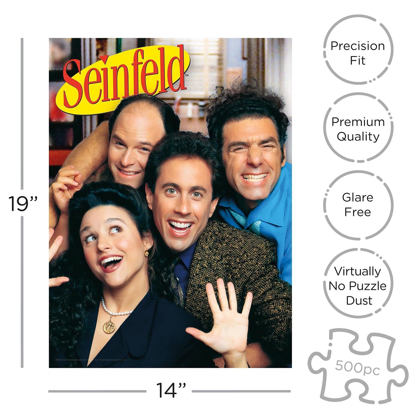 AQUARIUS Seinfeld Group Puzzle (500 Piece Jigsaw Puzzle) - Glare Free - Precision Fit - Virtually No Puzzle Dust - Officially Licensed Seinfeld