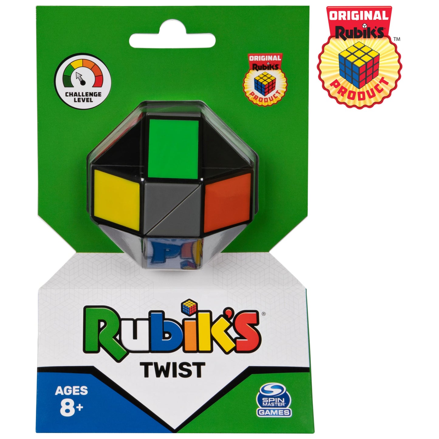 Rubik’s Twist, Colorful 3D Puzzle Classic Brain Teaser Retro Fidget Toy Bend & Twist Into Shapes Objects Animals, for Adults & Kids Ages 8 and up