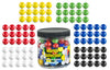 My Toy House Chinese Checkers Glass Marbles. Set of 90, 15 of Each Color. Size 9/16” (14mm), with Practical Container…