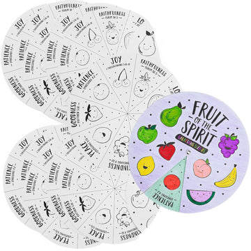 Fun Express Fruit of the Spirit Coloring Wheel - Makes 12 - DIY Religious Craft for Kids