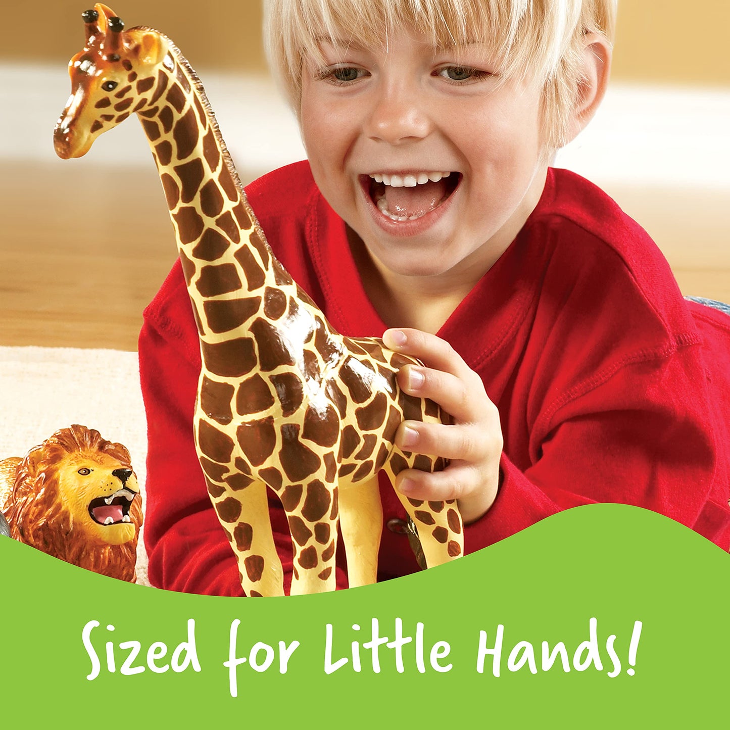 Learning Resources Jumbo Jungle Animals, Animal Toys for Kids, Safari Animals, 5 Pieces, Ages 18 months+