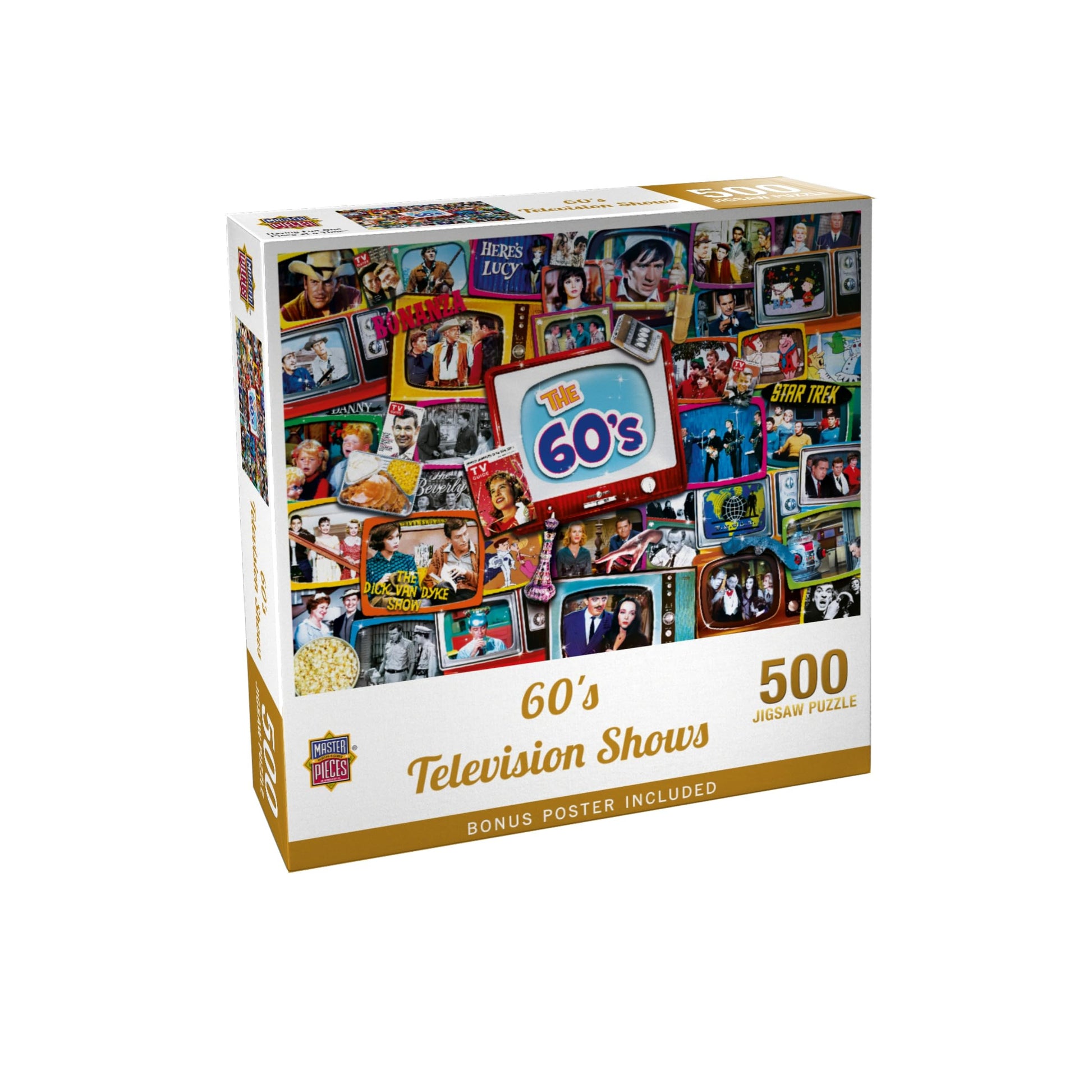 Masterpieces 500 Piece Jigsaw Puzzle for Adults and Families - 60's Television Shows - 19.25"x26.63"