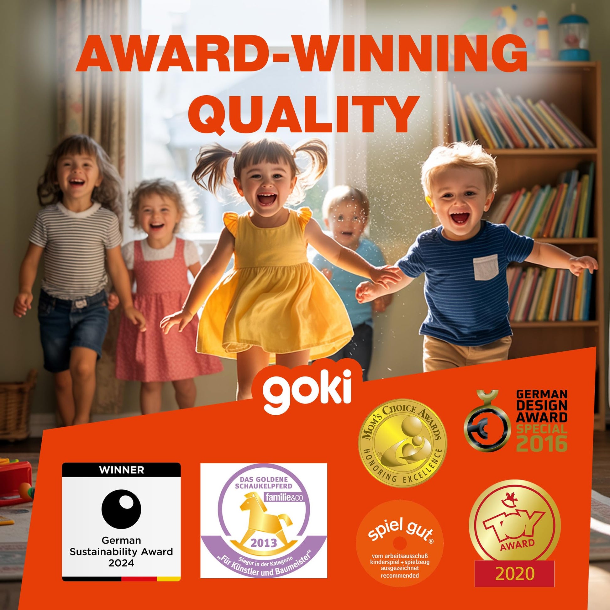 Goki Wooden Pull Toy Caterpillar NILA Montessori Toys for 1 Year Old I Baby Walking & Toddler Along String - Eco Friendly Wood Motor Skills