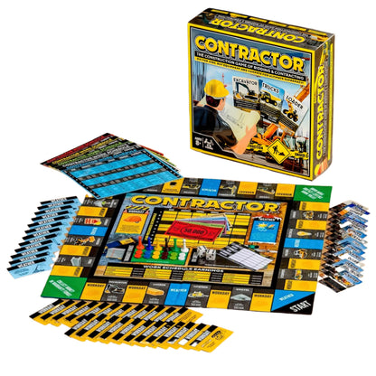 Contractor Board Game - Construction Strategy Game for Family Game Night, City-Building Resource Management, Ages 8+, 2-6 Players