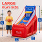 NSG PlayLand Shoot 'N' Score Inflatable Basketball Game for Kids Ages 3+ | Indoor & Outdoor Arcade Basketball Set with Hoop, 3 Balls & Pumps | Family