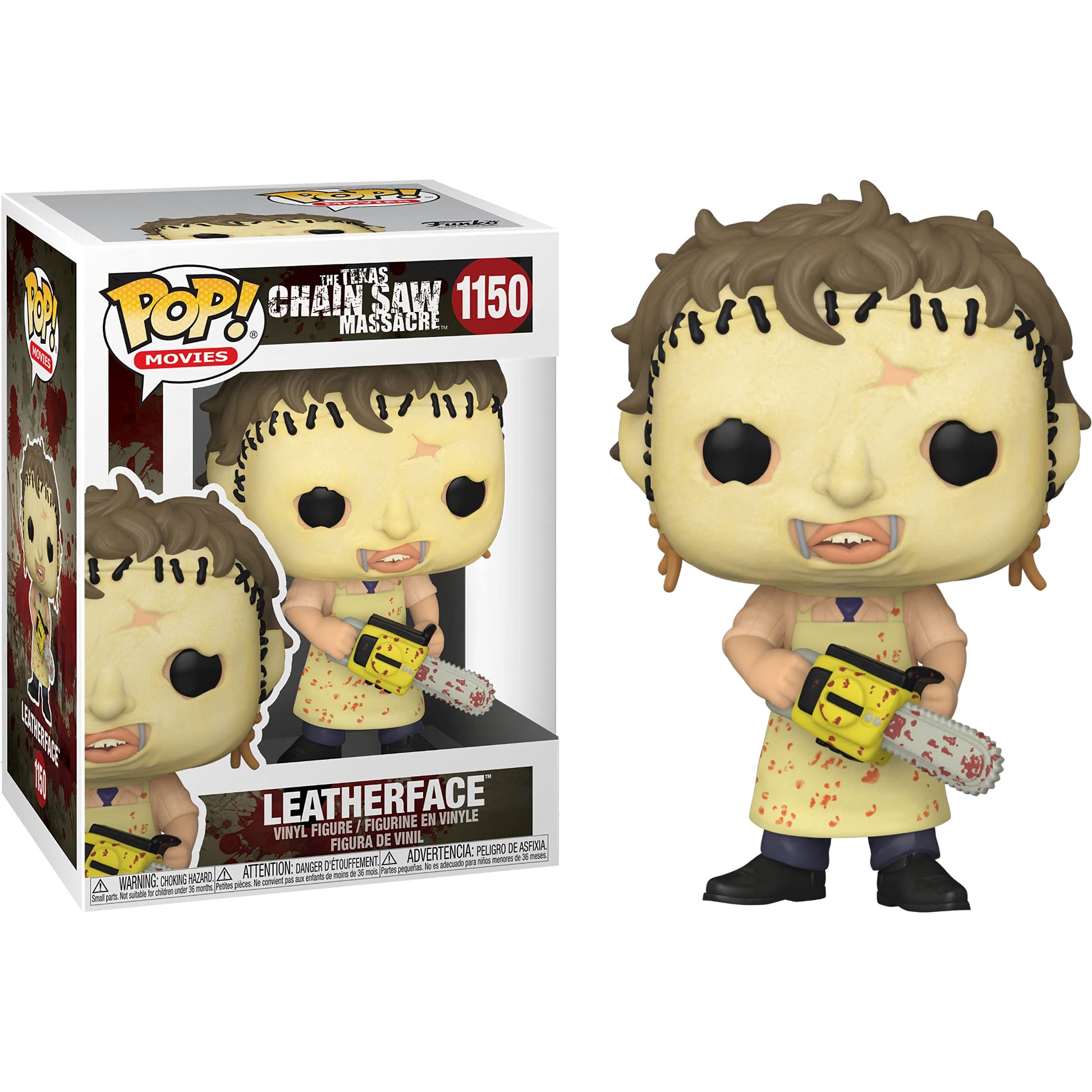 Leatherfa c e: Fun ko P o p ! Movies Vinyl Figurine Bundle with 1 Compatible 'ToysDiva' Graphic Protector (1150-49830 - B)