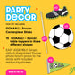 Big Dot of Happiness Soccer Party Centerpiece Decorations - 15-Piece Table Toppers Set, Sports Theme Baby Shower Birthday Party Decor, Soccer Ball