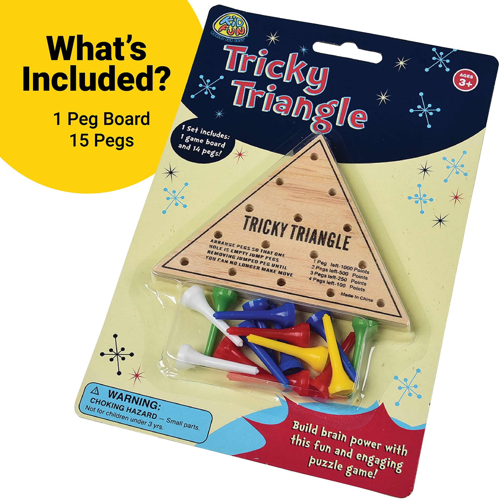 U.S. Toy Tricky Triangle Game - Travel Games, Assorted, MU845