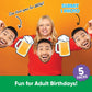 Big Dot of Happiness Custom Cheers and Beers Face Cut Out Garland Banner, Personalized Adult Birthday Party Decor, 30 Feet of Cord, 5 Photo Face