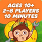 Scrungo Games Monkey Mayhem Fun Card Game -A Game of Champs, chumps, and Chimps!| Hilarious Strategy Game for 2-8 Players, Ages 10+ | Includes 107