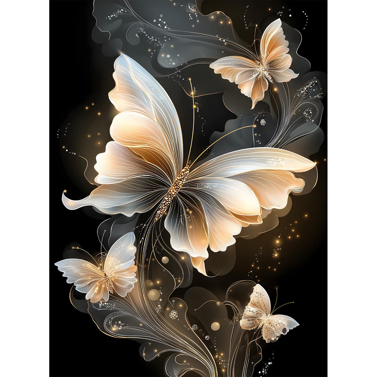 Puzzles for Adults 500 Pieces, Butterfly Jigsaw Puzzles - Dreamy Butterfly, Impossible Diamond Art Puzzle for Seniors Families, 20.47x14.96 Inches
