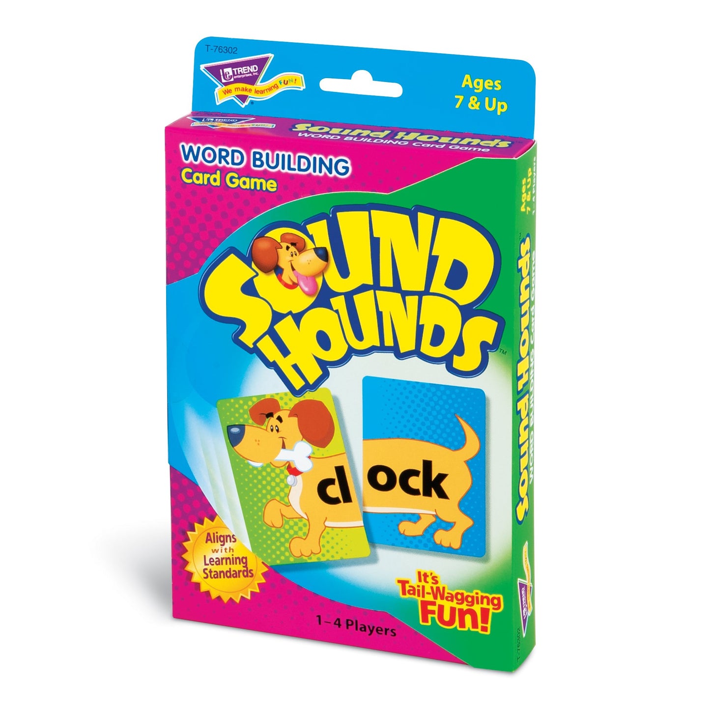 Trend Enterprises: Sound Hounds Word Building Card Game, Match Word Beginnings with Endings to Spell Words and Score Points, Make Over 400 Words, 1