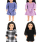 Leveret Variety Doll Dress Pack Fits American Girl Doll (Pack of 4) Matching with Our Dresses (Option 7)