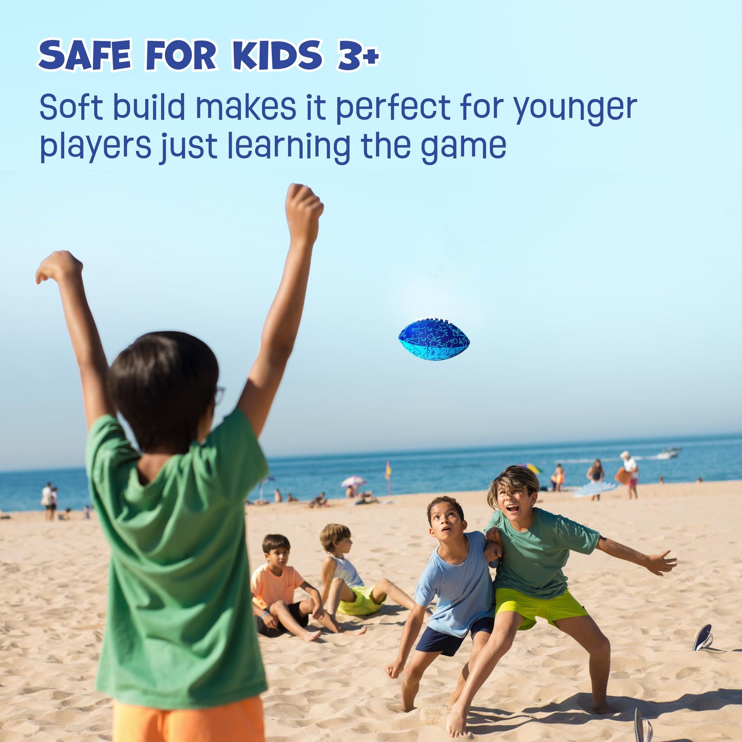 Waterproof Foam Football for Pool, Beach and Lake - 6.5 Inch Kids Size
