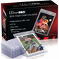 Ultra Pro Semi Rigid Card Holder 1/2" Lip - Clear PVC Sleeves for Trading Cards - Fits 2.5" x 3.5" up to 35pt - Card Grading Sleeves for Storage