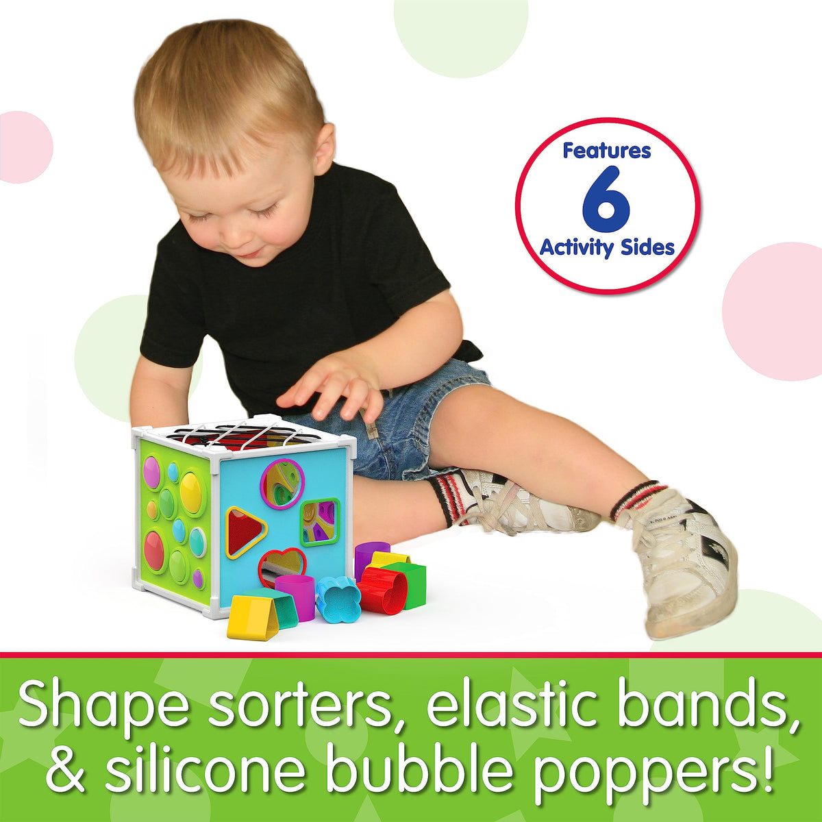 The Learning Journey: Pop & Discover Activity Cube - Fun Montessori Early Educational - Sensory Toy for Kids - Autism - Pop It Baby Toddler Toys
