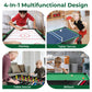 Goplus 4-in-1 Combination Game Table, 49'' Multi Game with Soccer, Air Hockey, Billiards, Pingpong Tabletop, Foosball, Pool Table for Home, Family