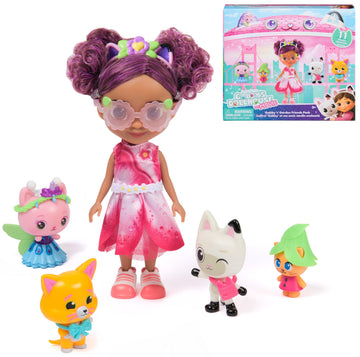 Gabby's Dollhouse: The Movie, Gabby's Garden Friends Pack with 6-Inch Gabby Doll, 4 Toy Figures & Accessories, Kids Toys for Girls & Boys Ages 3