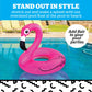 Giant Animal Pool Float, Inflatable Floatie Tube, Blow Up Swim Ring, Outdoor Summer Pool Party Water Toy - Pink Flamingo