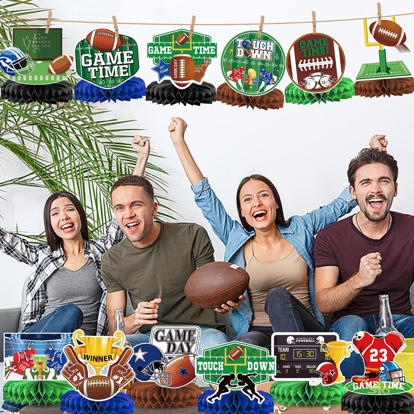 Football Party Decorations Football Birthday Party Decorations Football Centerpieces for Table Decorations Football Birthday Centerpieces for Table