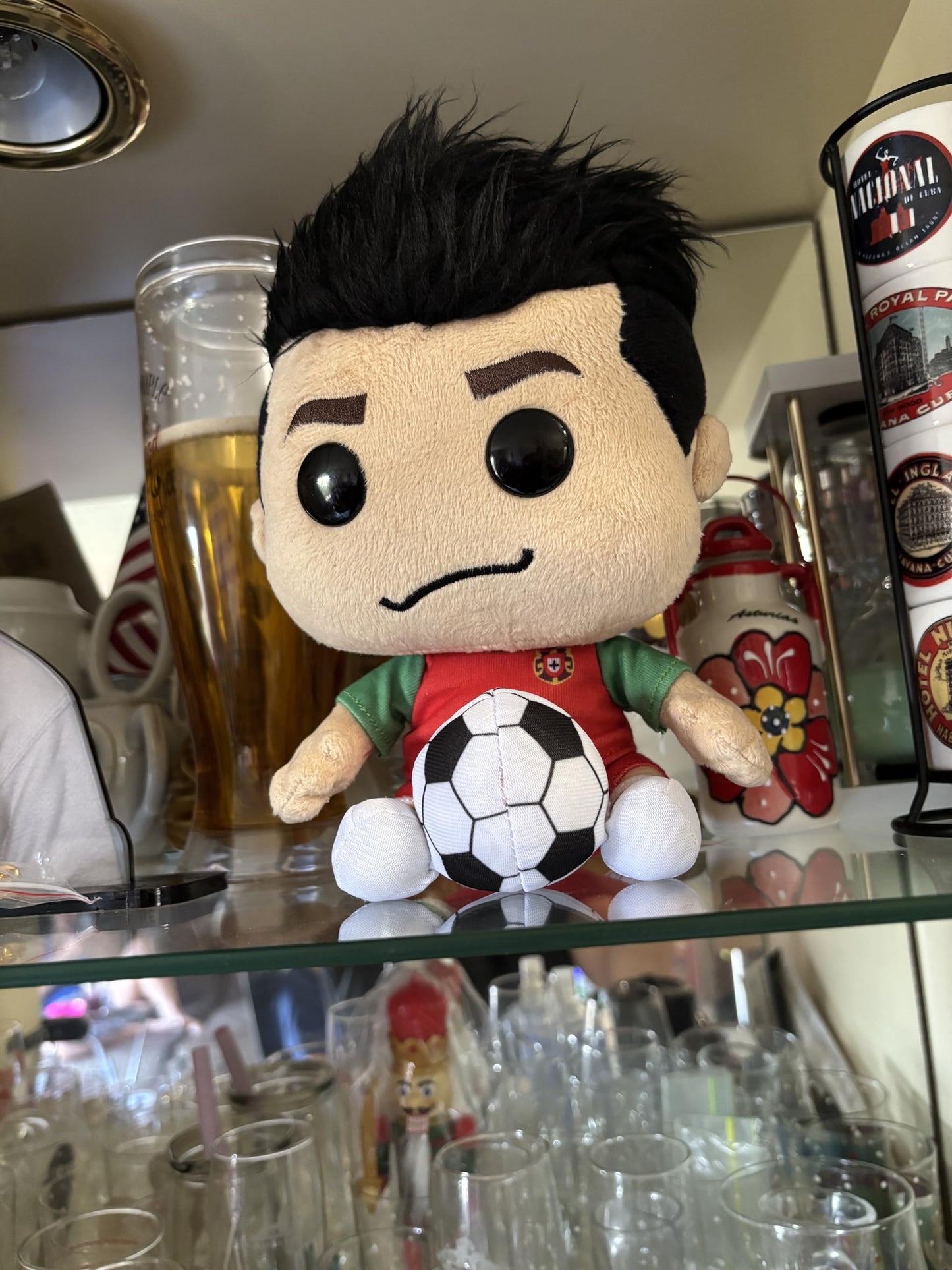 DEHENIS Ronaldo Plush - Soccer Star Collectible with Jersey Number 7 - Peluche de Ronaldo - Soccer Gift for Boys, Girls & Fans - Number 7 Soccer