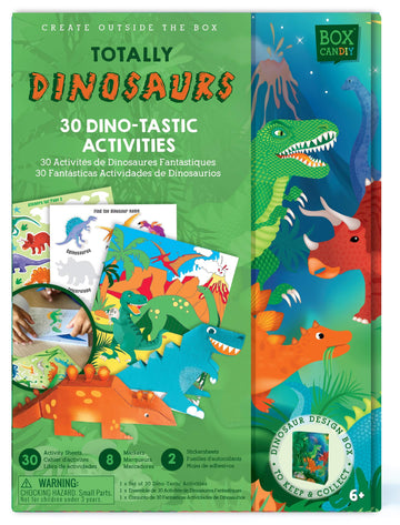 BOX CANDIY Totally Dinosaurs Dino-Tastic Activity Set with 30 Activities in Keepsake Box