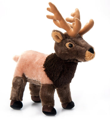 The Petting Zoo Elk Stuffed Animal Plushie, Gifts for Kids, Wild Onez Wildlife Animals, Elk Plush Toy 12 Inches