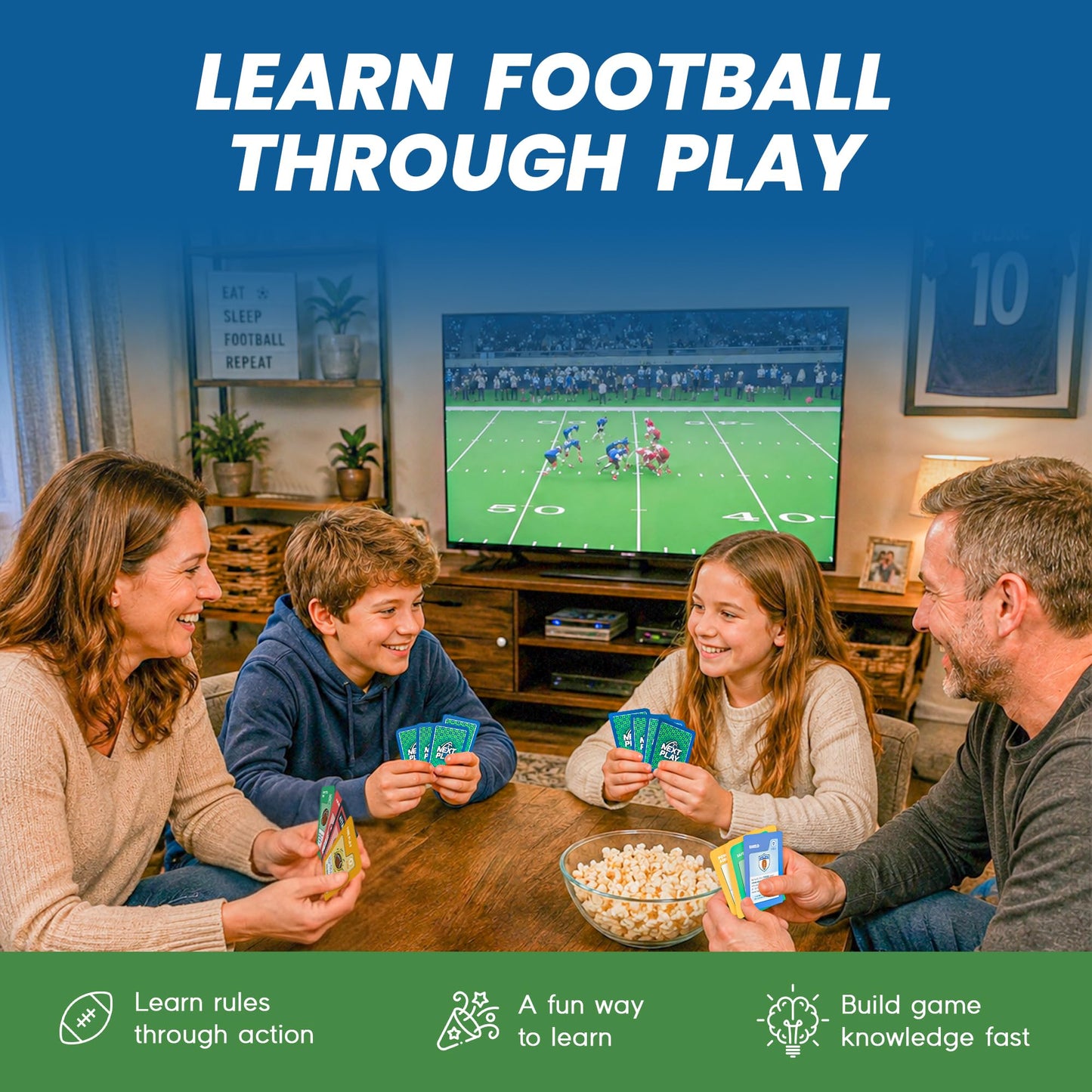 Next Play The Ultimate Live Football Card Game | Easy to Learn & Play | Ages 7+ | Great Gift | Fun Way to Teach Kids the Rules of Football