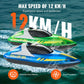 VEVOR RC Boat for Kids, 2Pack Remote Control Boat for Pools & Lakes, Racing Boat with LED Light & 4 Rechargeable Batteries, Whole Body Waterproof