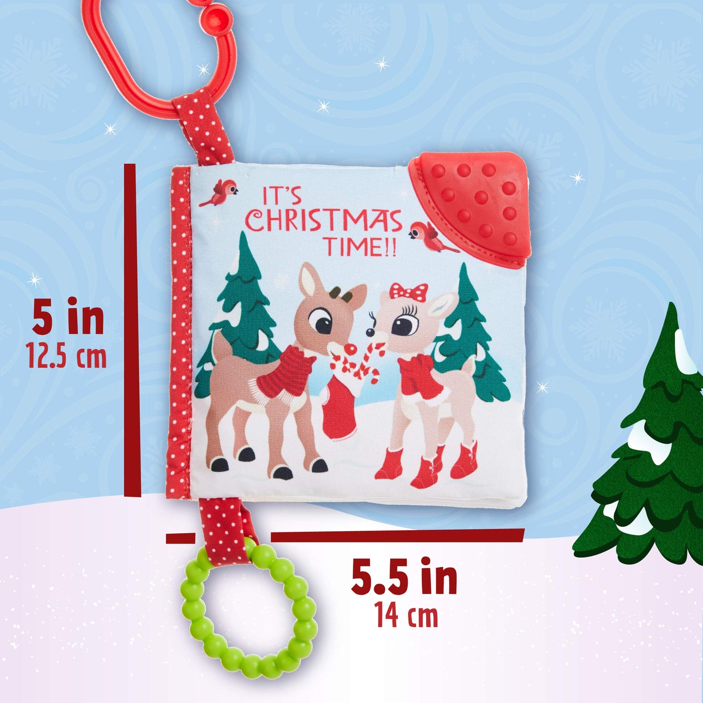 Kids Preferred Rudolph The Red-Nosed Reindeer On The Go Soft Teether Book
